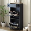 RISOKEYS Shoe Rack Organizer,with 2 Flip Drawers,Shoe Cabinet Storage,Free Standing Shoe Racks with Adjustable Panel for Entryway,Hallway - 2 of 4