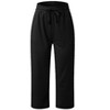 Women's Yoga Pants Loose Drawstring High Waisted Sweatpants Lounge Running Gym Short With - 2 of 3