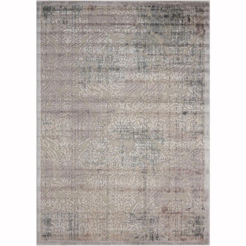 Nourison Graphic Illusions Grey Area Rug Gil09 6'7