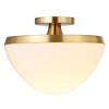 Hudson and Canal 12.62" Wide Semi Flush Mount with Glass Shade - 3 of 4