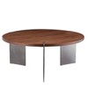 NicBex Round Coffee Table 19.68" or 35.43"W Wood Top & Metal Feet Ready-to-Assemble for Living Room - 3 of 4