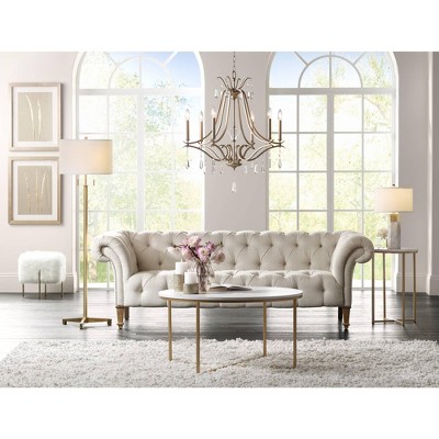 Brio Gold 6-Light Chandelier with Crystal Accents