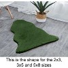 Home Mart Goods Sage Green Faux Rabbit Fur Fuzzy Soft Fluffy Plush Cozy Shaggy Area Rug - 3 of 4