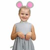 Skeleteen Childrens Mouse Costume Accessory Set - Grey and Pink - 4 of 4