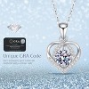 Moissanite Necklace for Women, 1 Carat Heart Pendant with 925 Sterling Silver Necklace, Birthday Anniversary Jewelry Present for Mom Wife Girlfriend - 4 of 4
