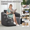KWPZQEB 360° Swivel Armchair, Round Accent Chairs with Pillow, Modern Lounge Chair, High-Resilience Sponge Chair for Living Room, Bedroom, No Assembly - 4 of 4