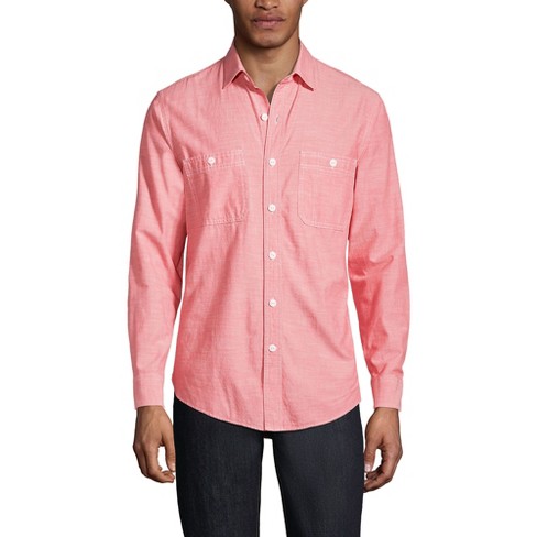 Lands' End Men's Traditional Fit Chambray Work Shirt : Target