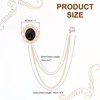 Unique Bargains Alloy Rhinestones Tassel Chain Hanging Fashion Durable Oral Brooch - 2 of 4