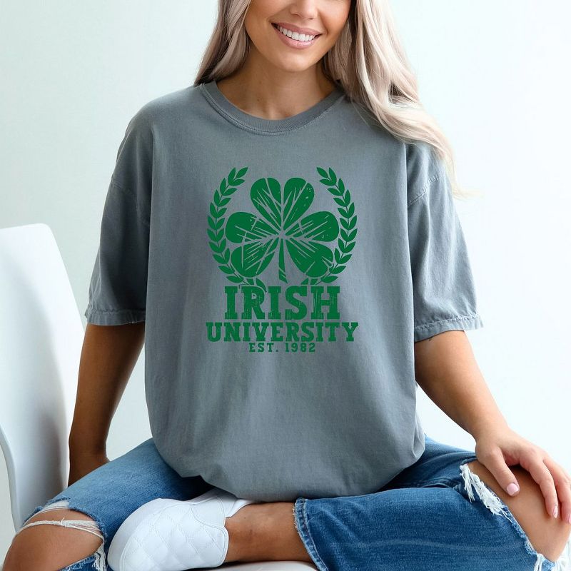 Simply Sage Market Women's Irish University Short Sleeve Garment Dyed Tee, 3 of 5
