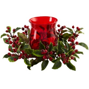 Nearly Natural Holly Berry Candelabrum - 1 of 1