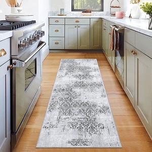Area Rugs for Living Room, Paisley Distressed Rug, Anti-Slip Stain-Resistant Soft Accent Carpet - 1 of 4