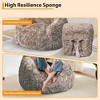 Cozy Faux Fur Bean Bag Chair with Armrest, Soft Bean Bag Couch for Gaming, Reading & Relaxing - 4 of 4