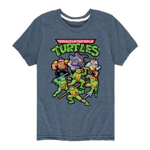 Boys' - Teenage Mutant Ninja Turtles - Pixel Gaming Group Short Sleeve Graphic T-Shirt - 1 of 4