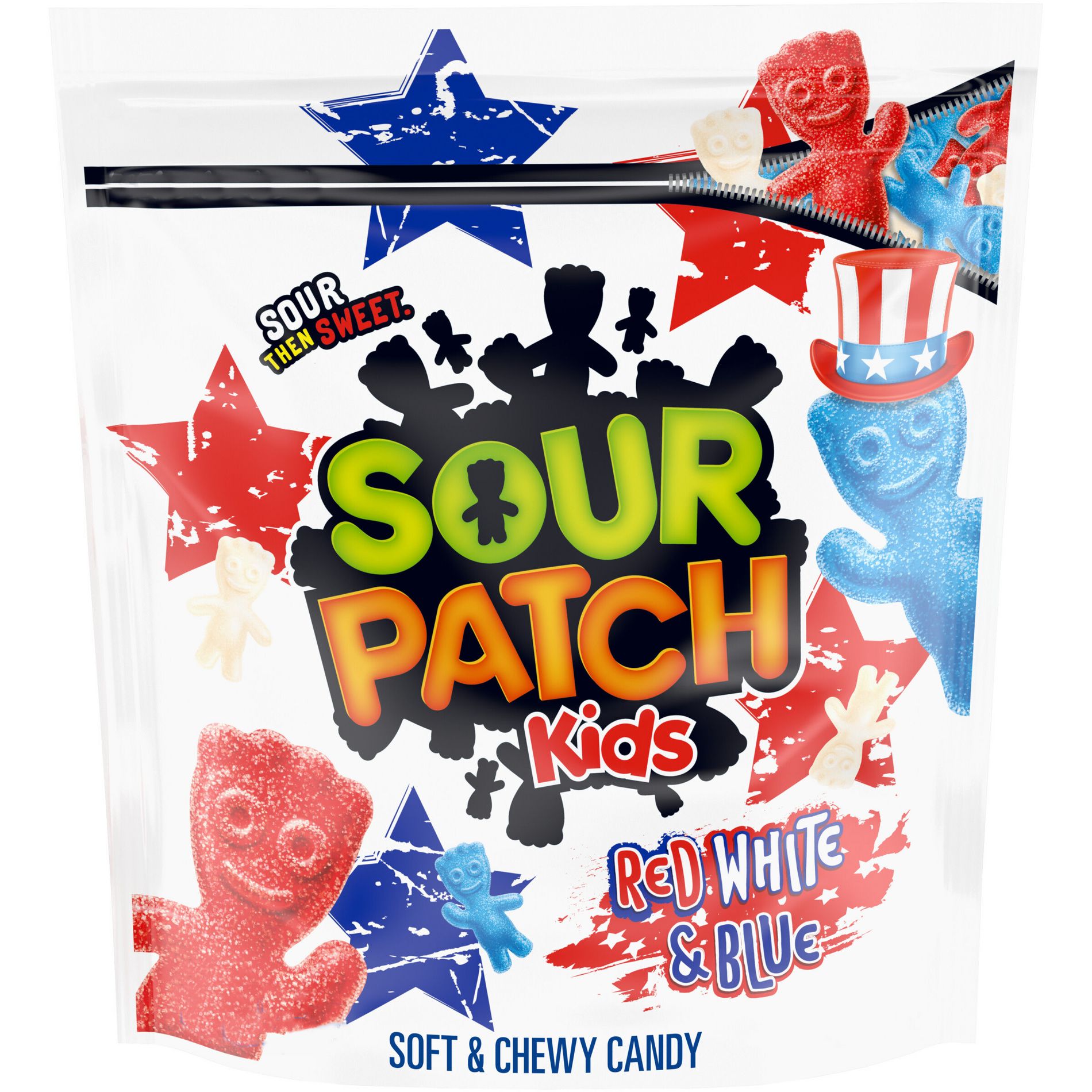 SOUR PATCH KIDS Red, White & Blue Soft & Chewy Gummy Bulk Candy - 1.8lb