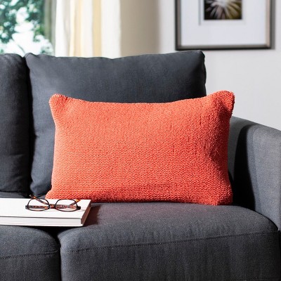 Tropical Orange Rectangular Outdoor Throw Pillow Set
