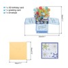 Unique Bargains 3D Pop-Out Gold Foil Birthday Card with Greeting Card and Envelope - 2 of 4