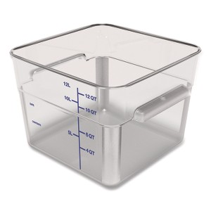 Squares Polycarbonate Food Storage Container, 12 qt, 11.13 x 11.13 x 8.25, Clear, Plastic Squares Polycarbonate Food Storage Container, 12 qt, 11.13 x 11.13 x 8.25, Clear, Plastic