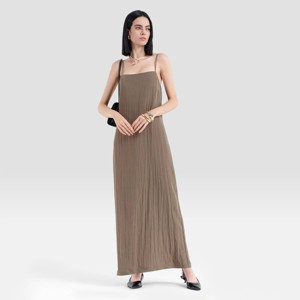 brown flowy midi dress DIVAWALK Women V-Neck A-Line Dress For Women (Green, M)