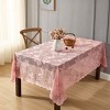 HLC.ME Butterfly Floral Patterned Scalloped, Wrinkle Resistant, Lace Fabric Table Cloth for Round and Rectangle Tables - 3 of 4