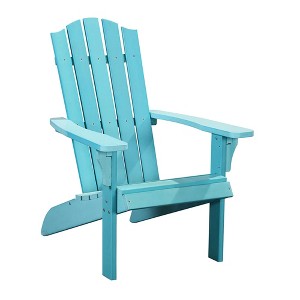 PolyTEAK Element Collection Poly Lumber Wood Alternative All Weather Outdoor Adirondack Chair for Patios, Porches, Decks, and Pool Side, Blue - 1 of 4