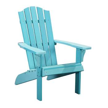 PolyTEAK Element Collection Poly Lumber Wood Alternative All Weather Outdoor Adirondack Chair for Patios, Porches, Decks, and Pool Side, Blue