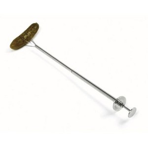 Norpro 8.75" Stainless Steel Pickle Picker Pincher Fork - Olive Pepper Grabber - 1 of 4