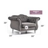 Transitional Upholstered Flared Armchair with Comfortable Seating and Easy Assembly for Living Room - 2 of 4