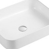 ChicFurnit Bathroom Sinks Vessel Sink Rectangular Sink Vanity Sink Art Basin Countertop Bathroom Sink for Bathroom, White, 15.75"*20.06"*0.63" - 4 of 4