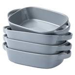 Bruntmor 9'' x 5'' Ceramic Baking Dish - Gray - Set of 4