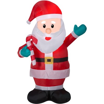 Gemmy Christmas Airblown Inflatable Santa, 3.5 ft Tall, Multi