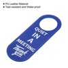 Unique Bargains PU Leather Double-Side Office Home Meeting Door Hanger Sign - 3 of 4