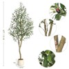 5FT Faux Olive Tree Tall,Olive Trees Artificia Indoor with White Planter - 2 of 4