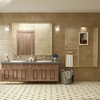 Apmir 40 in. W x 48 in. H Rectangular Aluminum Alloy Framed and Tempered Glass Wall Mirror in Brushed Gold - 3 of 4