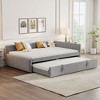 Full Size L-Shaped Upholstered Daybed with Twin Size Pop Up Trundle - 2 of 4