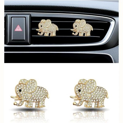 TruAIR 2PCS Crystal Elephant Car Air Vent Clip Ð Bling Interior Decor