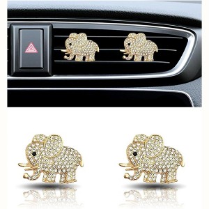 TruAIR 2PCS Crystal Elephant Car Air Vent Clip Ð Bling Interior Decor - 1 of 4