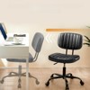 FONTOI Task and Office Chairs, Office Chair with Cross-Leg and Adjustable Height, Armless Swivel for Home Office, Black, 18.5"*33.8"*27.1" - 3 of 4