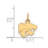 Black Bow Jewelry 10k Yellow Gold Kansas State Wildcats NCAA Extra Small Pendant - 2 of 3