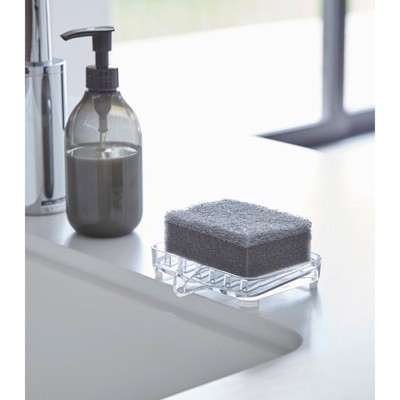 Black Acrylic Self-Draining Soap Tray for Sink Counter