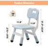 2PCS Adjustable Kid Chairs, 3 Level Height Adjustable Preschool Chair with Non-Slip Pads, Child Dining Chairs for Home, Max Load 180 Lbs - 2 of 4