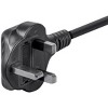 Monoprice Power Cord - 6 Feet - Black | BS 1363 (UK) to IEC 60320 C13, 18AWG, 5A/1250W, 250V, 3-Prong, Fused - 3 of 4