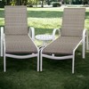 Courtyard Casual Santa Fe Wicker 3 pc Chaise Lounge Set  Includes one 20" End Table and two Chaise Loungers - 2 of 4
