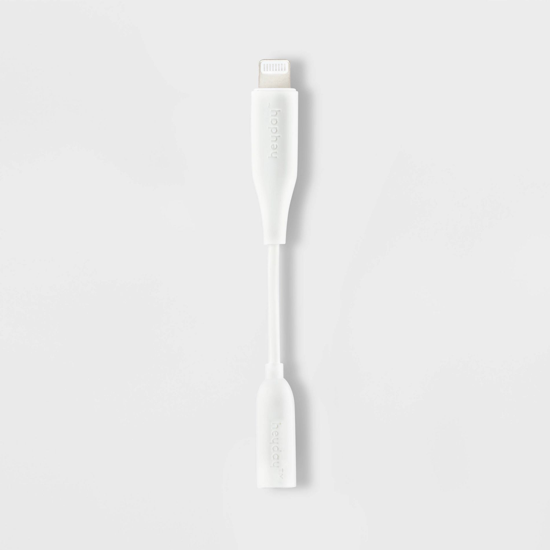 3" Lightning to Aux Audio Adapter - heyday™ White: 3.5mm Jack, iPhone Compatible