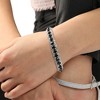 SOHI Women's Emerald Green Stripe Tennis Bracelet - 3 of 4