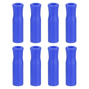 Unique Bargains Silicone Removable Soft Flexible Reusable Drinking Straws 8 Pcs - 1 of 4