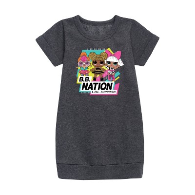 - LOL Surprise! - B.B. Nation Graphic Short Sleeve Fleece Dress
