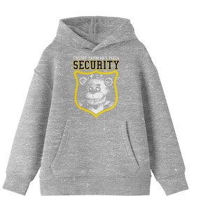 Five Nights at Freddy's Fazbear's Pizza Security Youth Athletic Gray Hoodie - 1 of 2