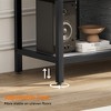 Jojoka Inch TV Stand, Mid Century Modern Entertainment Center with Cabinets and Shelves, Adjustable Legs - 4 of 4