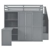 Full Size Loft Bed with Wardrobe, Desk and Shelves - 4 of 4