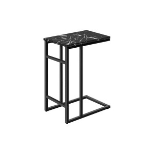 FONTOI C-shaped Side Table, Bedside Table with Felt pads, Snack Stand, Sofa Side Table for Living Room, Bedroom, Black, 11.75"*24"*18" - 1 of 4